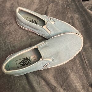 Vans women’s Sky Blue Slip-On Loafers